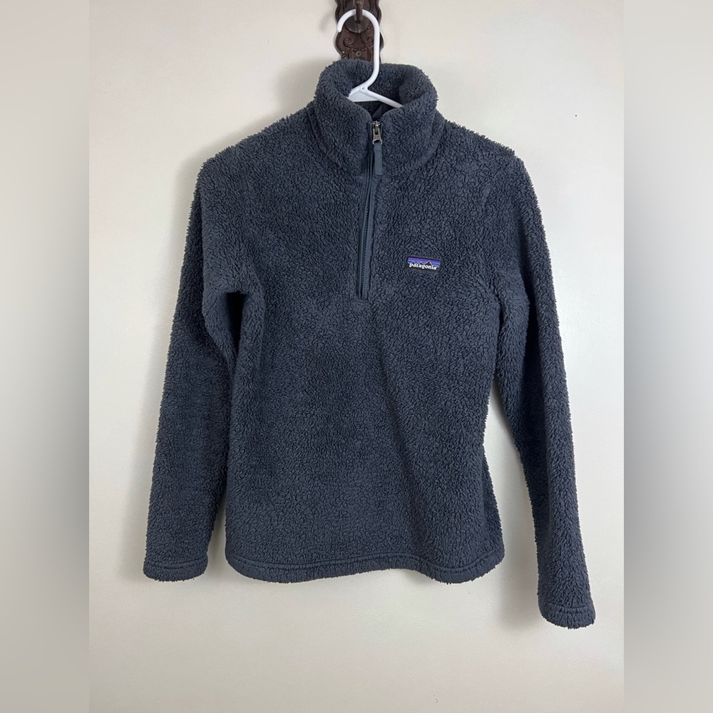 Patagonia Women’s Shearling Quart Zip Pullover Dark Charcoal Gray Size XS